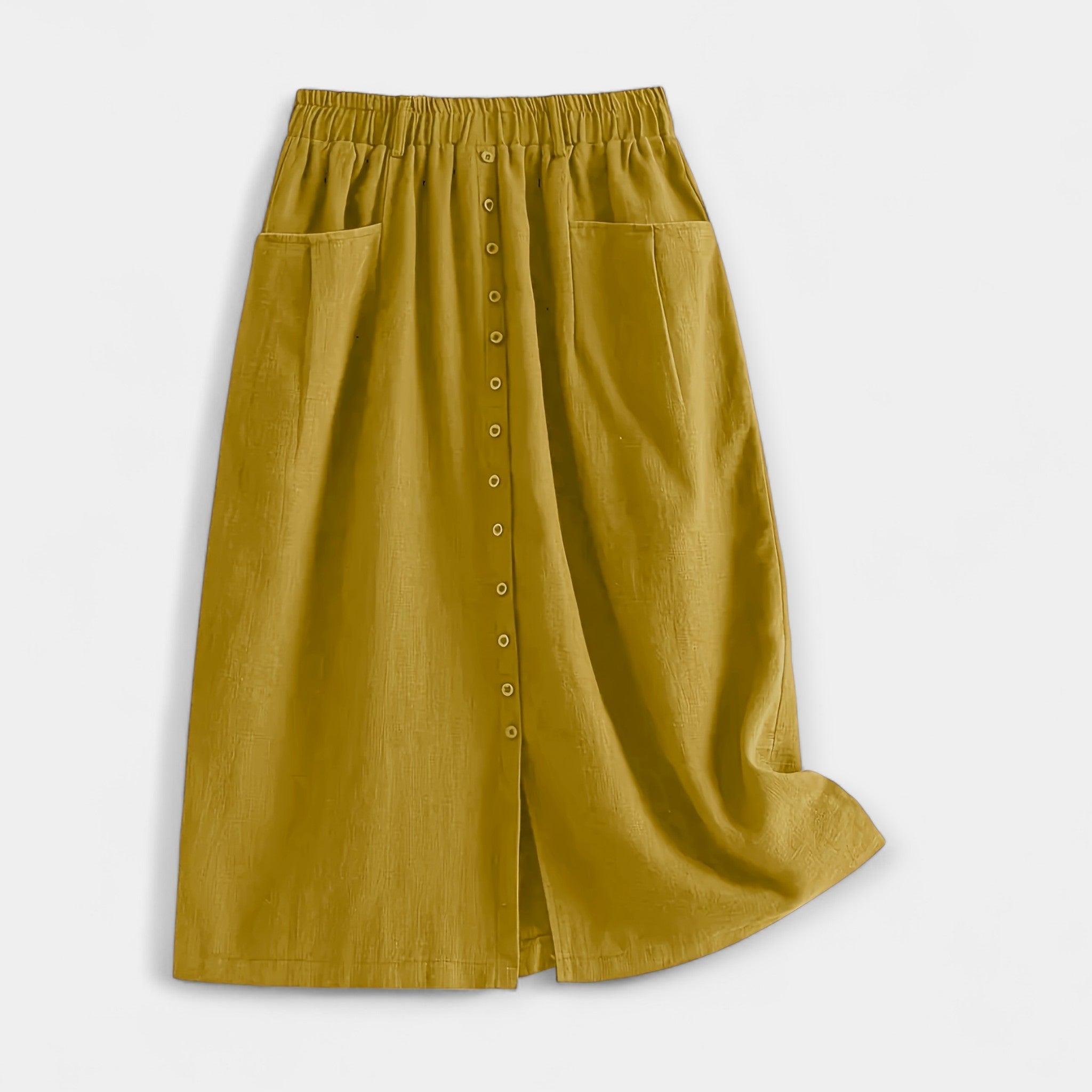 Midi szoknya vintage mintával