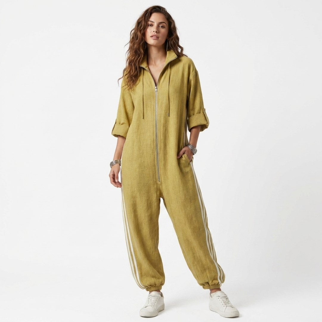Larissa - Striped jumpsuit, sporty style