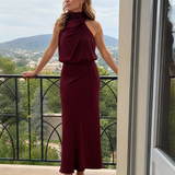 Nopal | Ujjatlan midi ruha redős nyakkal