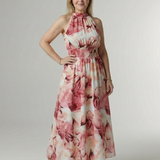 Sylin | Gathered Halter Midi Kleid