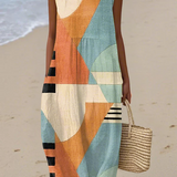 Iris™ geometrikus midi ruha