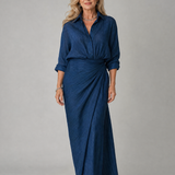 Mirque | Maxikleid mit langen Ärmeln und Wickel-Front