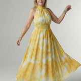 Sylin | Gathered Halter Midi Kleid