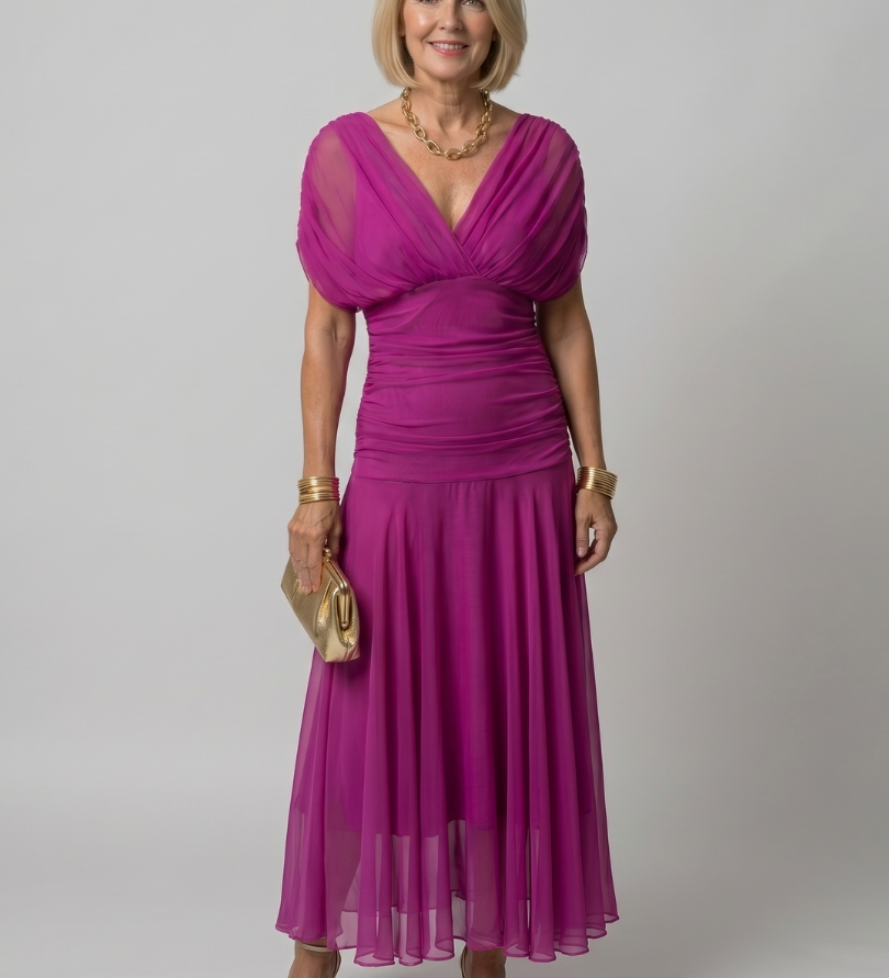 Calen | Off-Shoulder Midi-Kleid