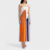 Summer - Schickes Colorblock-Kleid mit trendigen Quasten