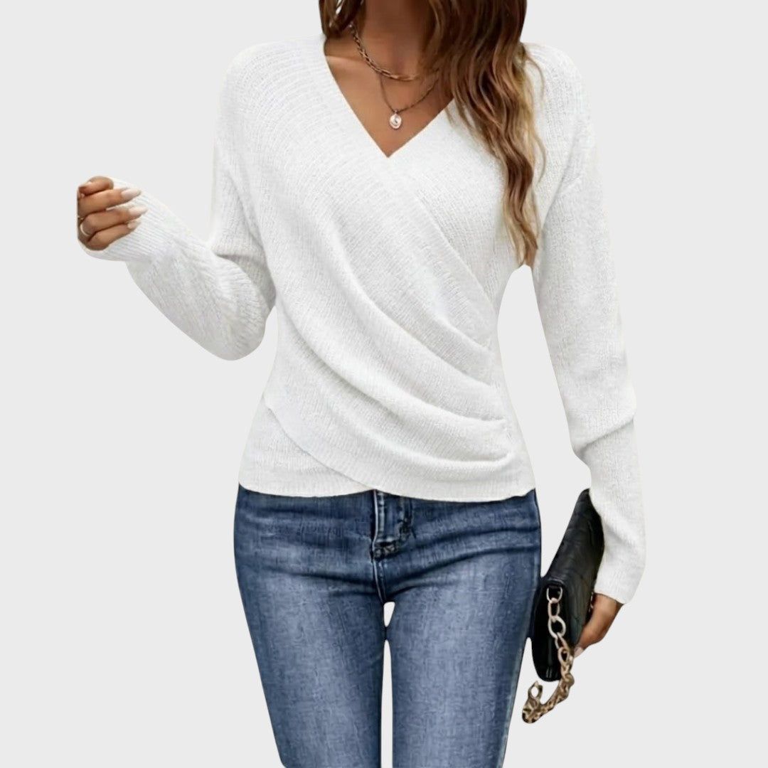 Sofie | Textured V-neck sweater