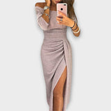 Lena - Elegáns ejtett vállú ruha