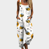 Kényelmes, mintás jumpsuit