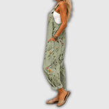 Anna | Latzhose mit Wildblumen-Muster