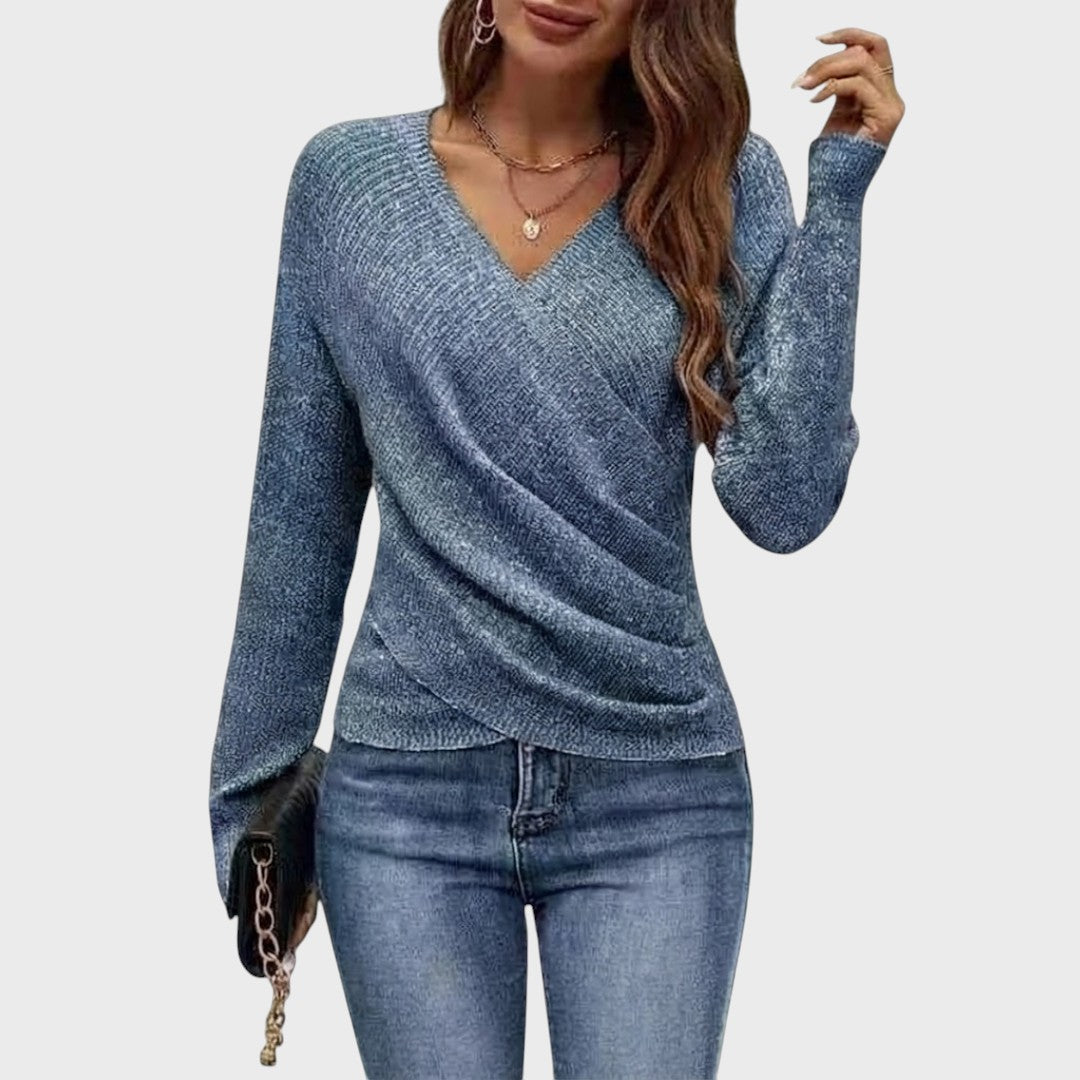 Sofie | Textured V-neck sweater