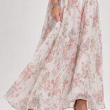 Guinevere | Blumenmuster Fließender Midikleid