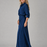Mirque | Maxikleid mit langen Ärmeln und Wickel-Front