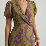 Virel | Entspanntes Blumendesign Midi-Kleid