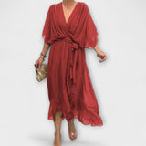 Amoura - V-nyakú sifon ruha