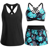Maren | Drei-Teiliges Tankini-Bikini & Cover-Up Set