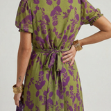 Virel | Entspanntes Blumendesign Midi-Kleid