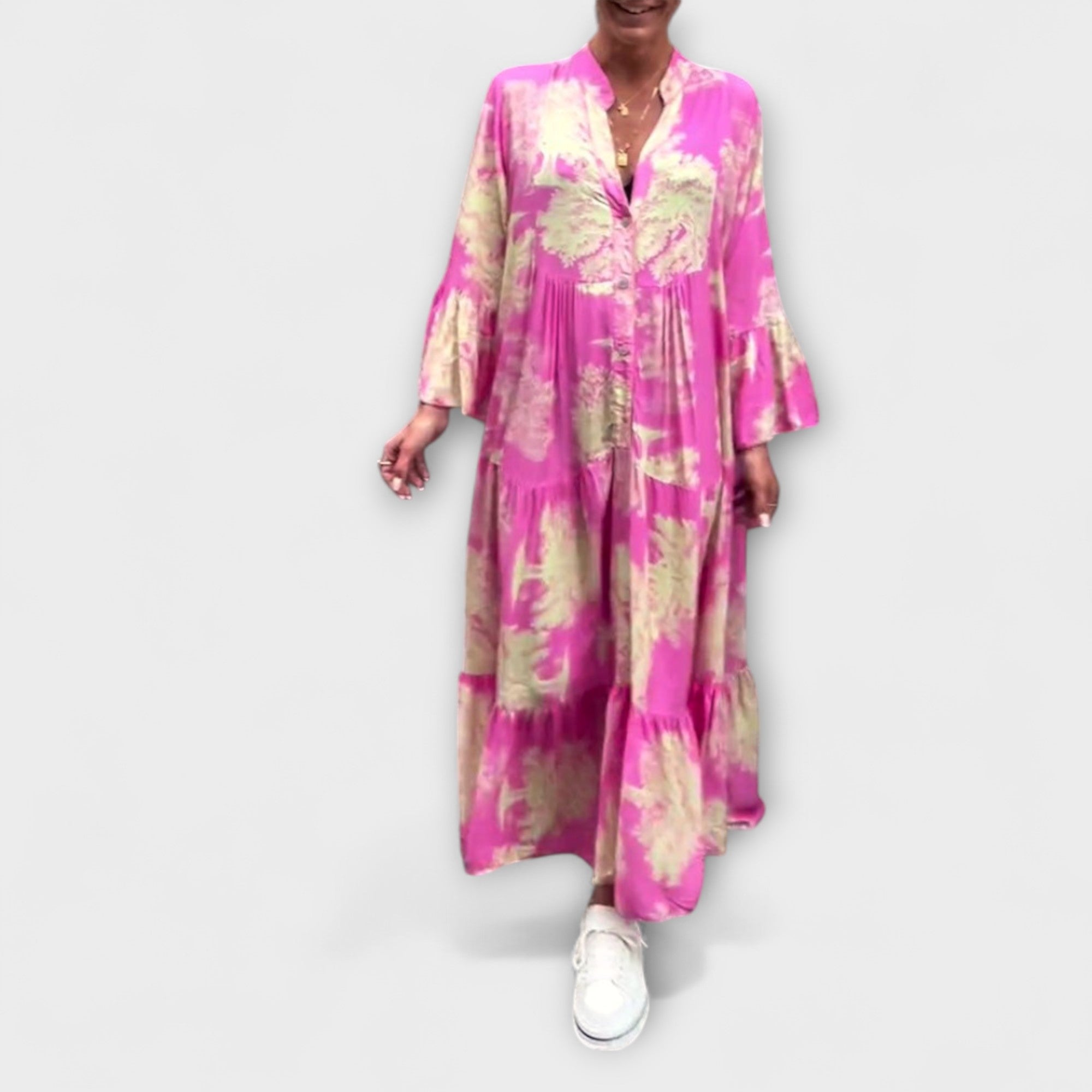 Nerina - Elegáns virágmintás maxi ruha