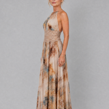 Elavenue | Maxikleid mit Neckholder und Spitzen-Taille