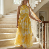 Sylin | Gathered Halter Midi Kleid