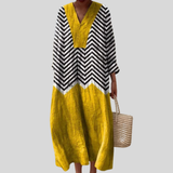 Flared printed summer dress
