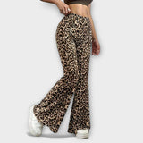 Leopárd mintás bootcut nadrág