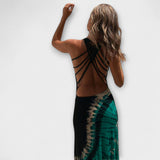 Livia - Maxi ruha csillagos ég tie-dye mintával