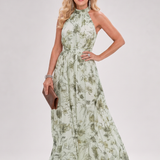 Guinevere | Blumenmuster Fließender Midikleid