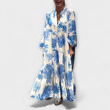 Nerina - Elegáns virágmintás maxi ruha