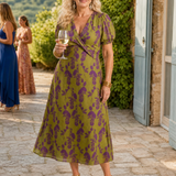 Virel | Entspanntes Blumendesign Midi-Kleid