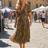 Virel | Entspanntes Blumendesign Midi-Kleid