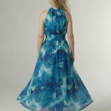 Sylin | Gathered Halter Midi Kleid