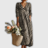 Heidi | Boho-Kleid mit grafischem Wellenmuster