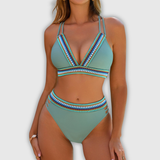 Stephanie | Figurbetontes Bikini-Set mit Kontrastdetails