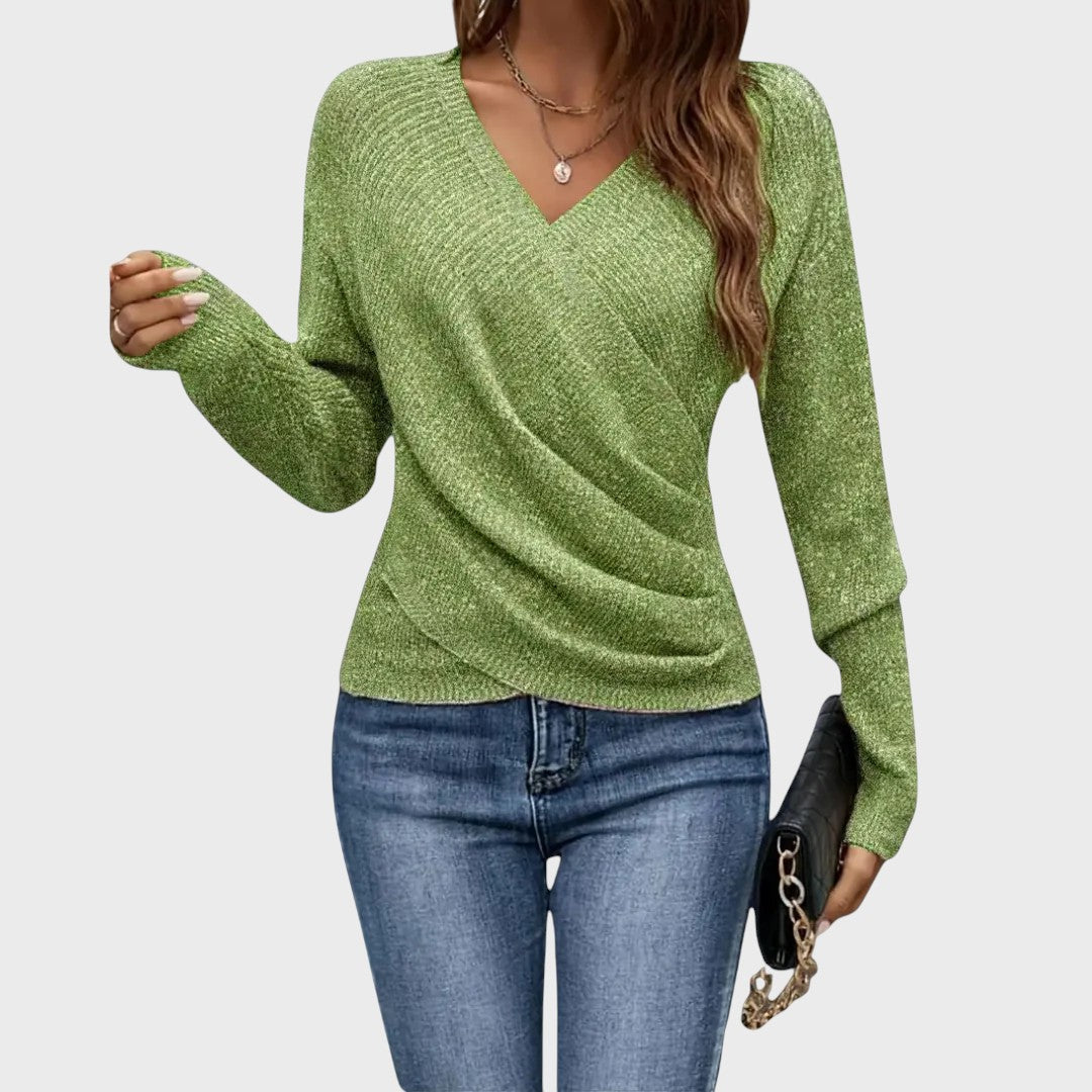 Sofie | Textured V-neck sweater