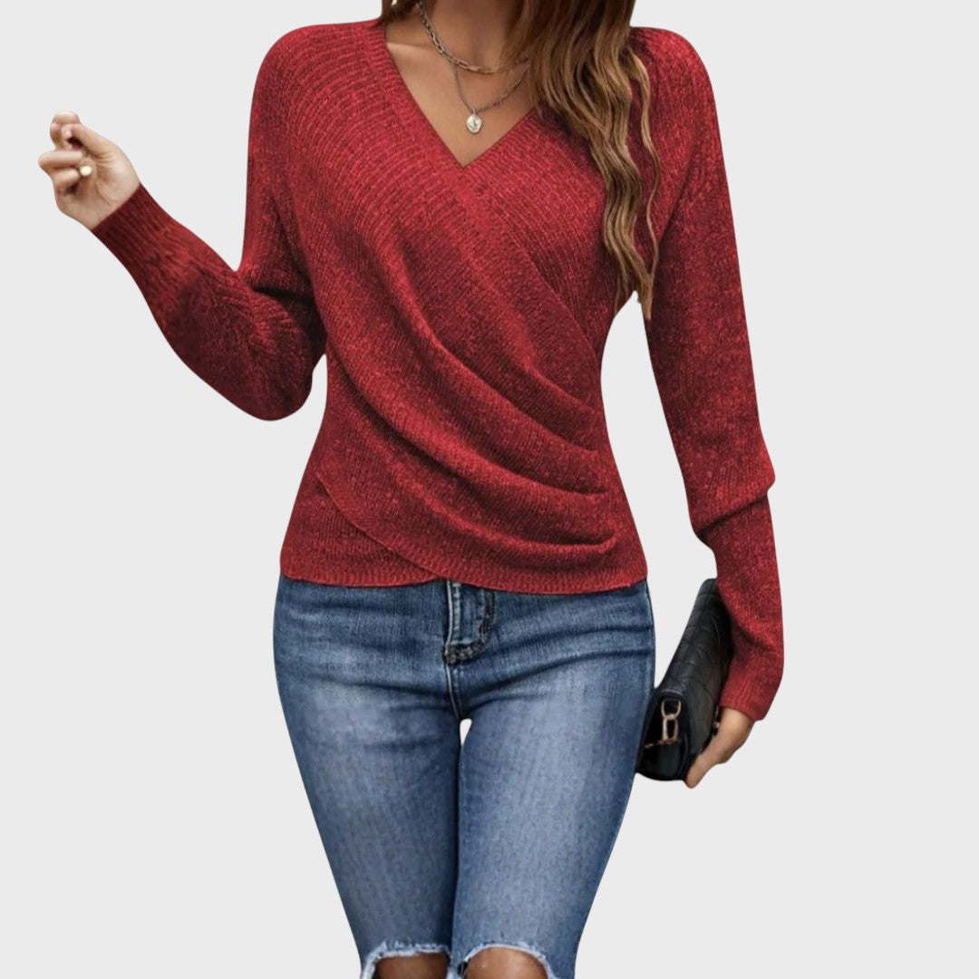 Sofie | Textured V-neck sweater