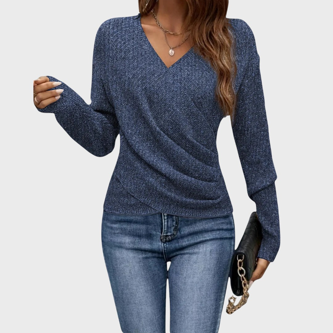 Sofie | Textured V-neck sweater