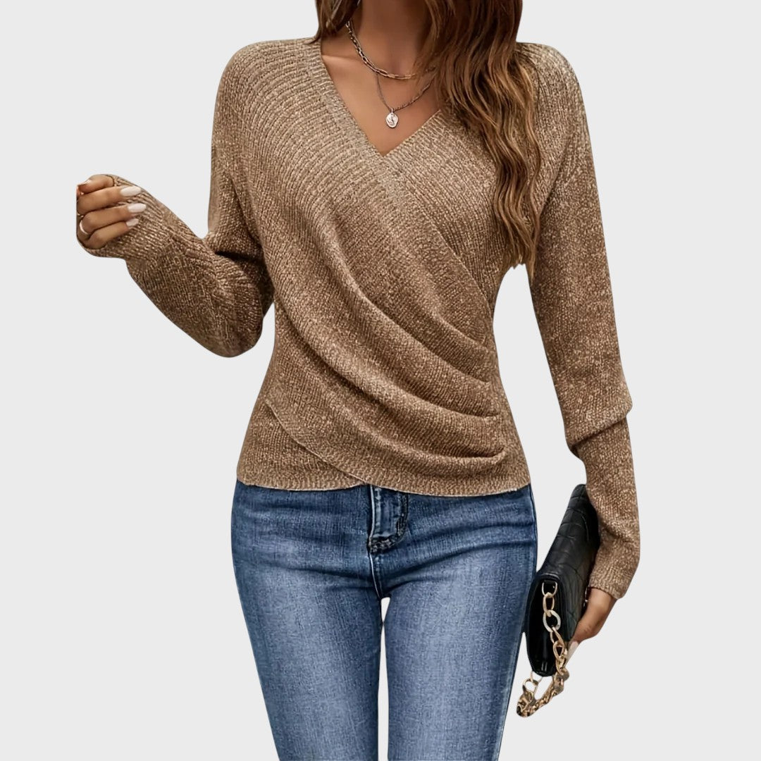 Sofie | Textured V-neck sweater