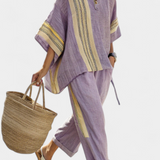 Lorena - Boho-Linen- und Bambus-Set