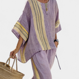 Lorena - Boho-Linen- und Bambus-Set