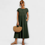 Elena | Leichtes Midi-Sommerkleid mit Empireschnitt