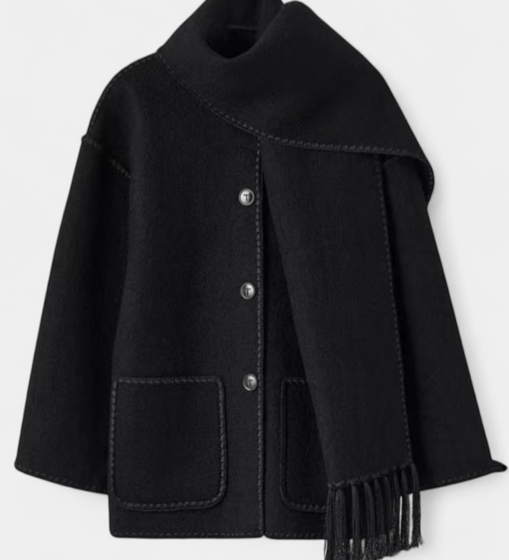 Pauline | Coat with Integrated Scarf