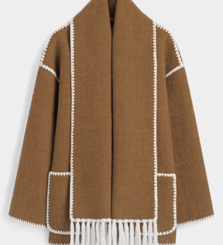 Pauline | Coat with Integrated Scarf