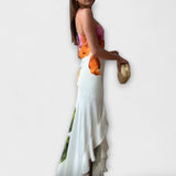 De Sapphire - Elegáns Patchwork Maxi Ruha