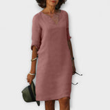 Ellyse | Sommerkleid mit V-Ausschnitt in Petrol