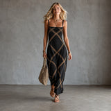 Amelia | Geometrikus mintás maxi ruha