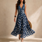 Bianca | Chiffon midi ruha pöttyökkel