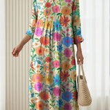 Lisbeth™ | Boho-Kleid mit buntem Blumenmuster