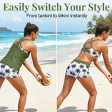 Maren | Drei-Teiliges Tankini-Bikini & Cover-Up Set
