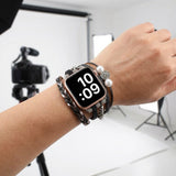 Tenecia - Apple Watch többszörösen körbefutó, fonott karkötő életfa medállal
