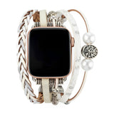 Tenecia - Apple Watch többszörösen körbefutó, fonott karkötő életfa medállal
